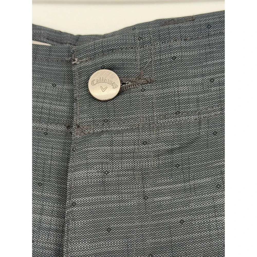 Callaway Mens Golf Shorts Size 40 Gray Textured Micro Dot Stretch Flat Front